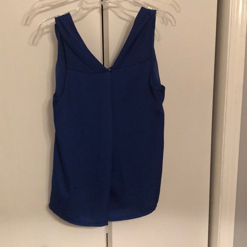 Blue split back blouse - Picture 3 of 4